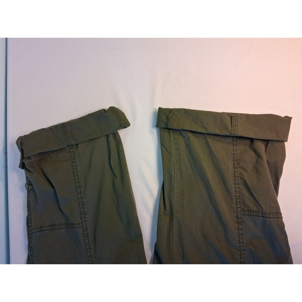 Utility Maurices Cargo Capri Pants Womens size 3x Olive Green Elastic Waist‎ - Picture 2 of 11